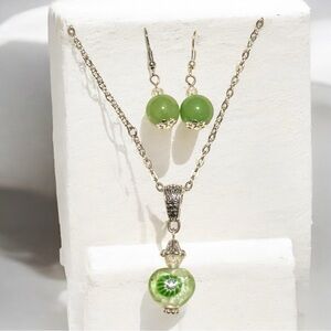 Elegant Green Jewelry Set